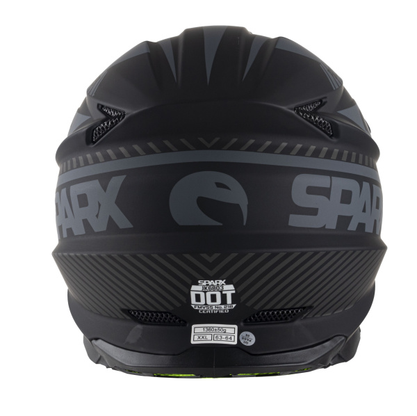 Шлем мото кроссовый SPARX Fenix Gravity (JK6803) черно-серый матовый 3XL | Мототека